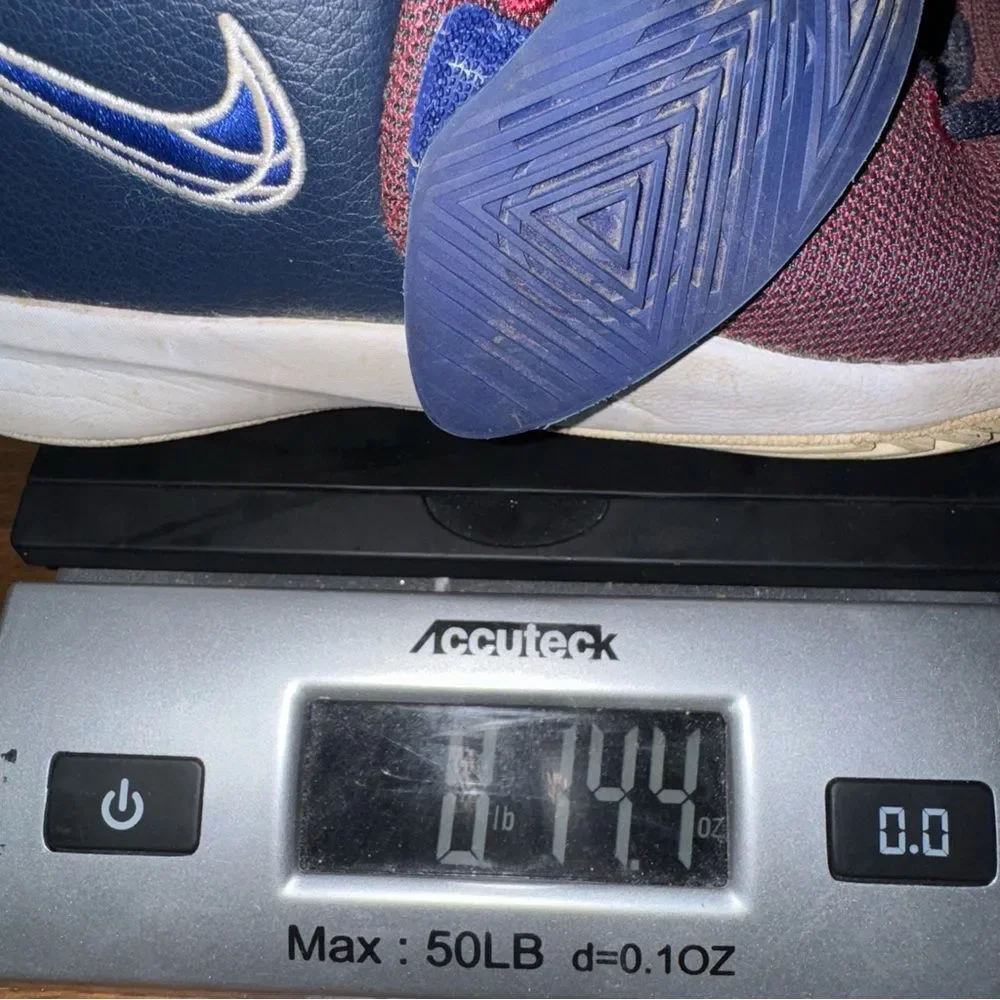 Nike size 2 Kids kyrie flytrap Navy and Red Sneakers